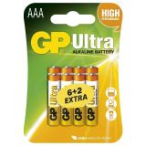 Baterie GP mikrotužková ALKALINE Ultra 6+2 ks, AAA 1,5 V