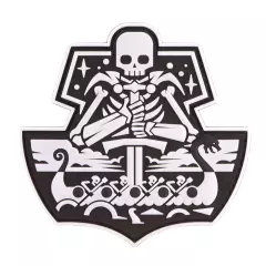 JTG Nášivka gumová JTG Ghost Ship Skull Rubber Patch, bílá