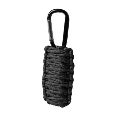 Sada pro přežití Mil-tec Survival - přívěšek Paracord malý, černý