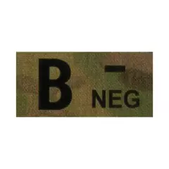 Nášivka Clawgear krevní skupina B-Neg IR Patch, Multicam