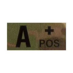 Nášivka Clawgear krevní skupina A-Pos IR Patch, Multicam