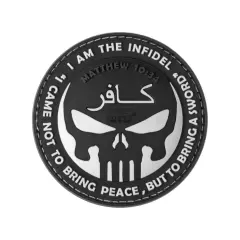 Nášivka gumová JTG Infidel Punisher Rubber Patch, Multicolor