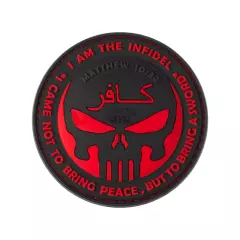 Nášivka gumová JTG Infidel Punisher Rubber Patch, Blackmedic