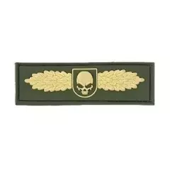 Nášivka Patchzone SOF Skull badge, GOLD