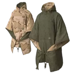 Oboustranné pončo, zateplená vložka Helikon Swagman Reversible, Desert Night Camo / US Desert