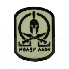 Nášivka Patchzone Molon Labe Spartan, bílá GIDB