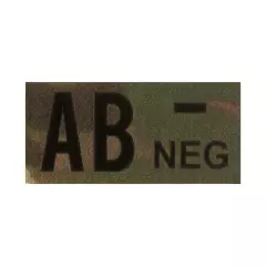 Clawgear Nášivka Clawgear krevní skupina AB-Neg IR Patch, Multicam