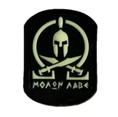 Nášivka Patchzone Molon Labe Spartan, černá GID